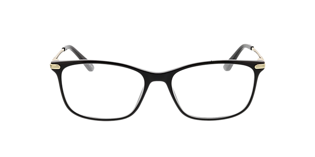 Greensboro Zwart & goud KunststofEyeglass Frames van B24, Vooraanzicht