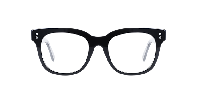 Danny Jet Black AcetatEyeglass Frames von B24, Vorderansicht