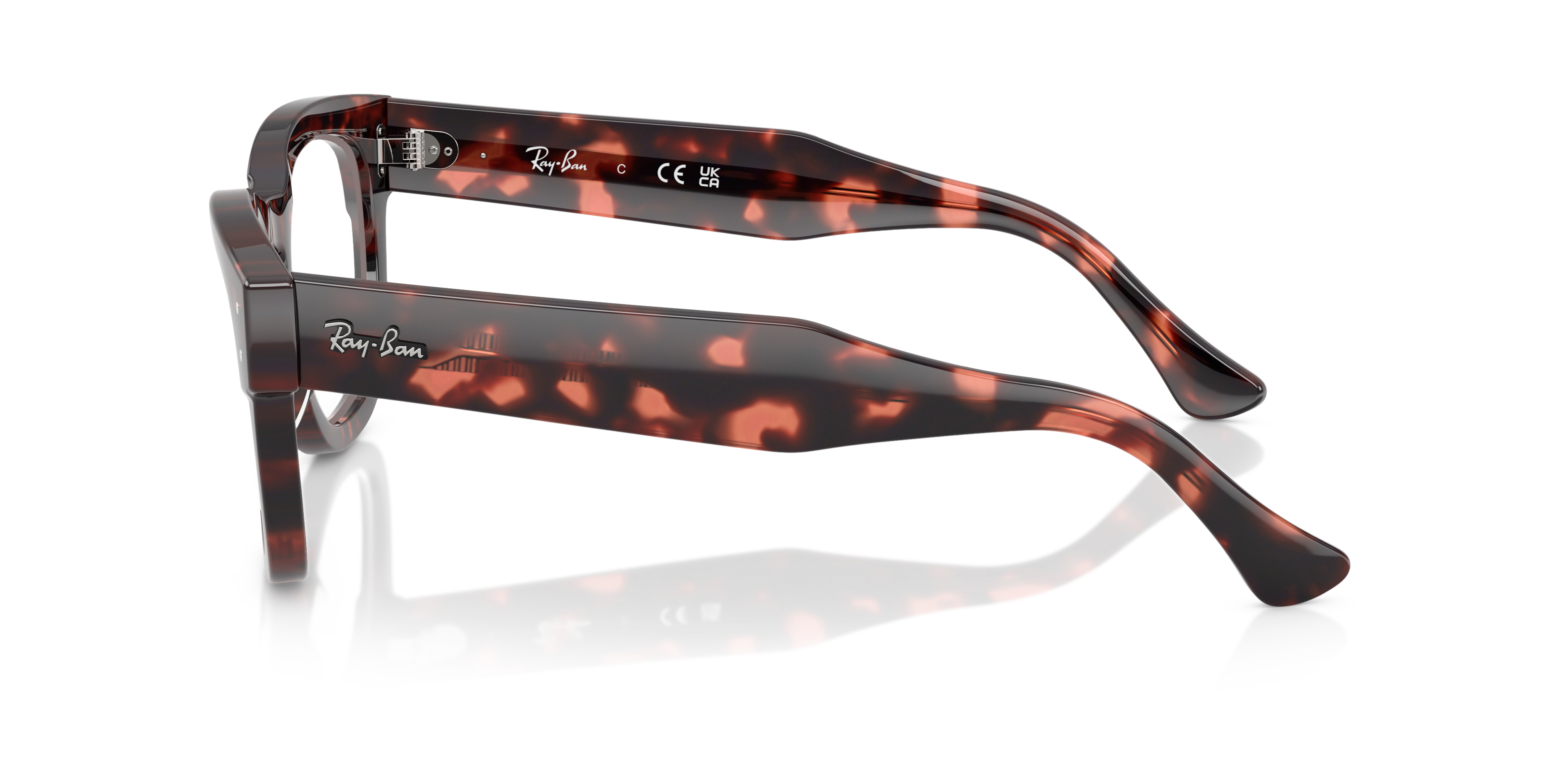 RB0298V Pink Havana AcetatEyeglass Frames von B24, Seitenansicht