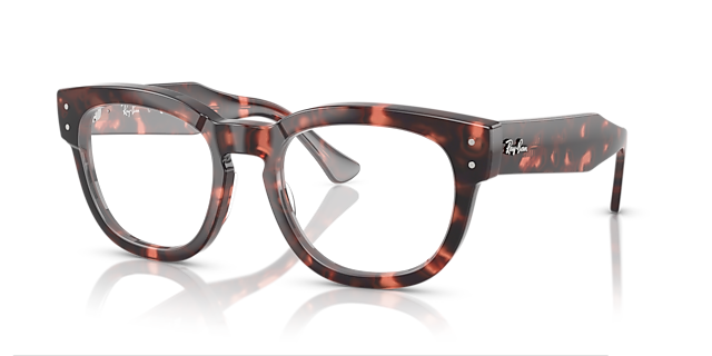 Mega Hawkeye Optics Pink Havana AcetatEyeglass Frames von B24, Dreiviertelansicht