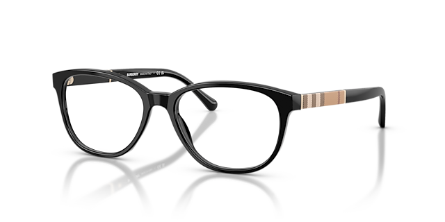 BE2172 Zwart AcetaatEyeglass Frames van B24, Hoekweergave