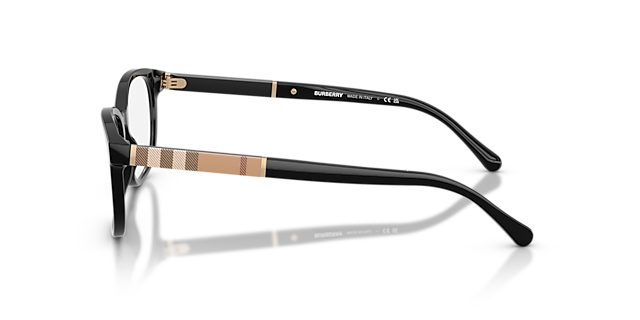 BE2172 Zwart AcetaatEyeglass Frames van B24, Zijaanzicht