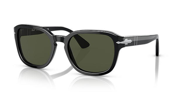 PO3305S Zwart AcetaatSunglass Frames van B24, Hoekweergave