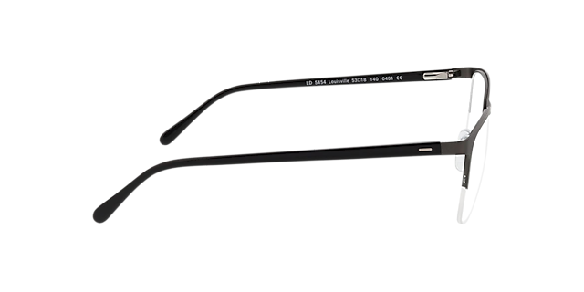 Louisville Matt Gun & Black MetallEyeglass Frames von B24, Seitenansicht