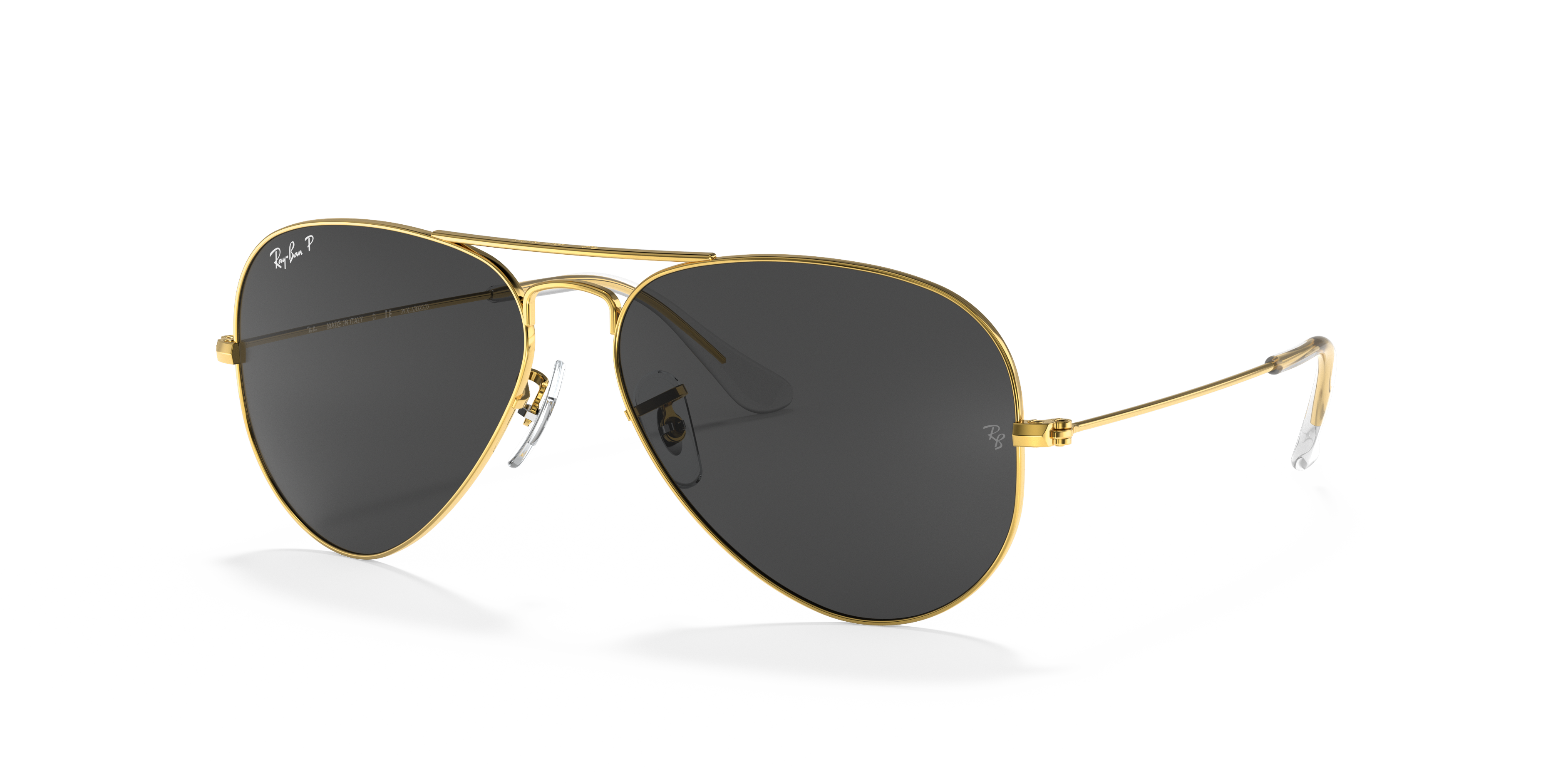 RB3025 Gold MetallSunglass Frames von B24, Dreiviertelansicht