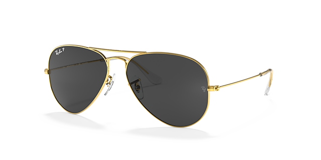 RB3025 Gold MetallSunglass Frames von B24, Dreiviertelansicht