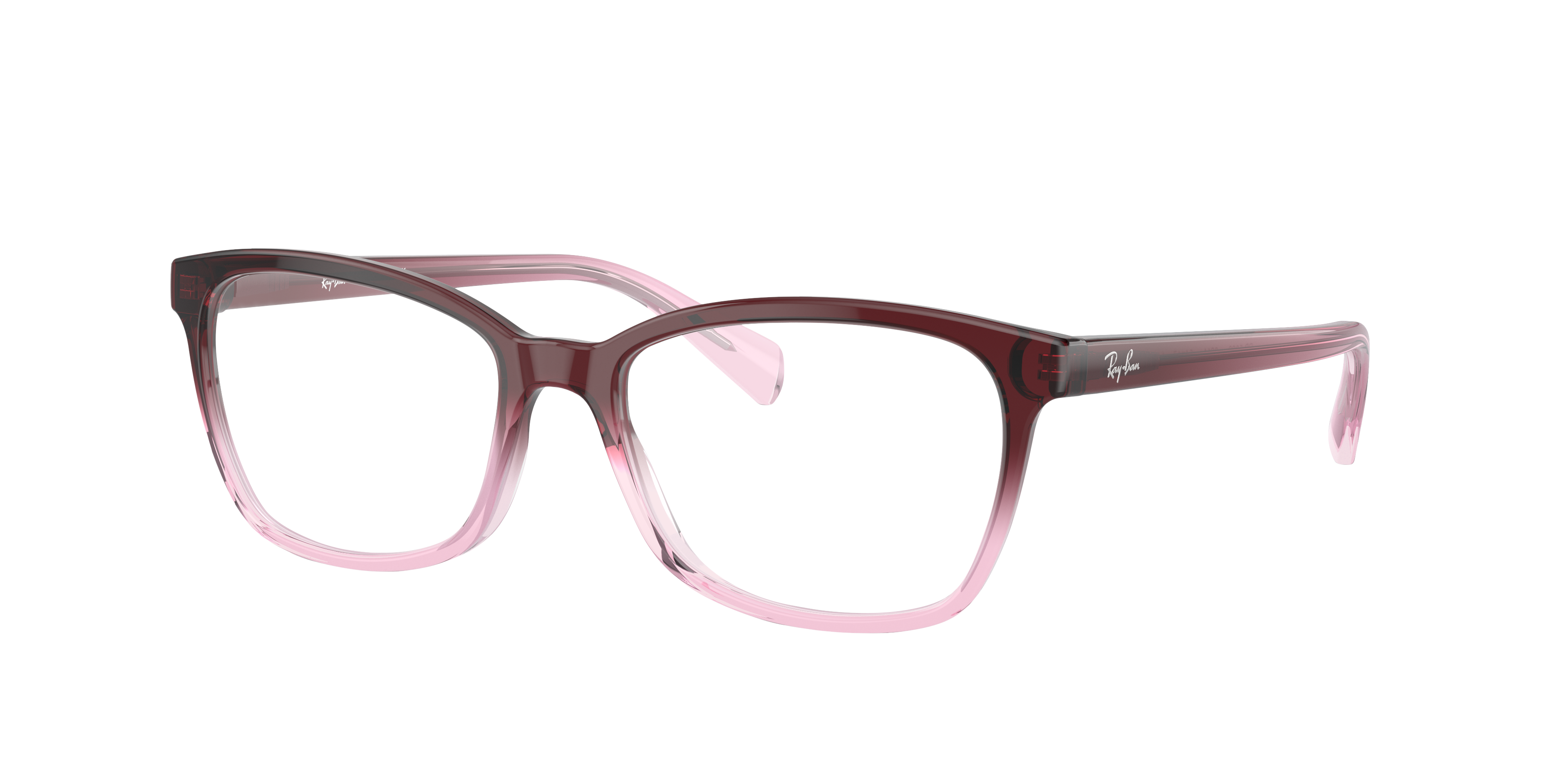 RB5362 Rood & roze AcetaatEyeglass Frames van B24, Hoekweergave