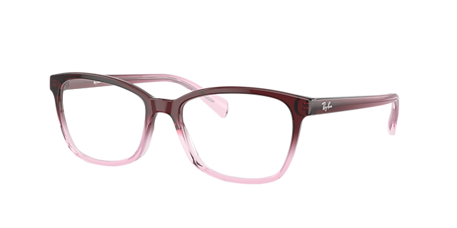 RB5362 Red & Pink AcetatEyeglass Frames von B24, Dreiviertelansicht