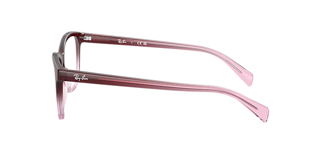RB5362 Red & Pink AcetatEyeglass Frames von B24, Seitenansicht