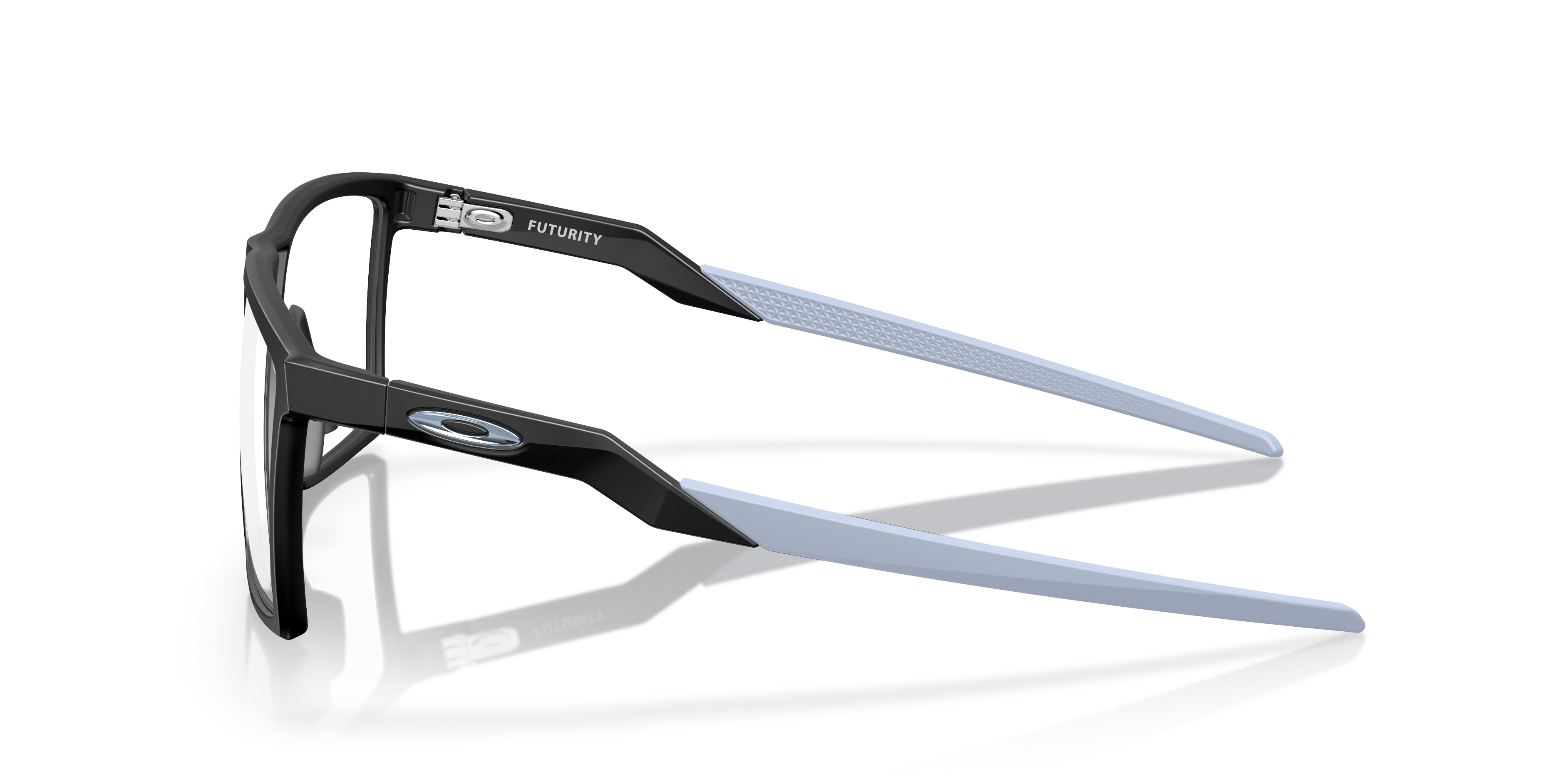 Futurity Schwarz satiniert KunststoffEyeglass Frames von B24, Seitenansicht