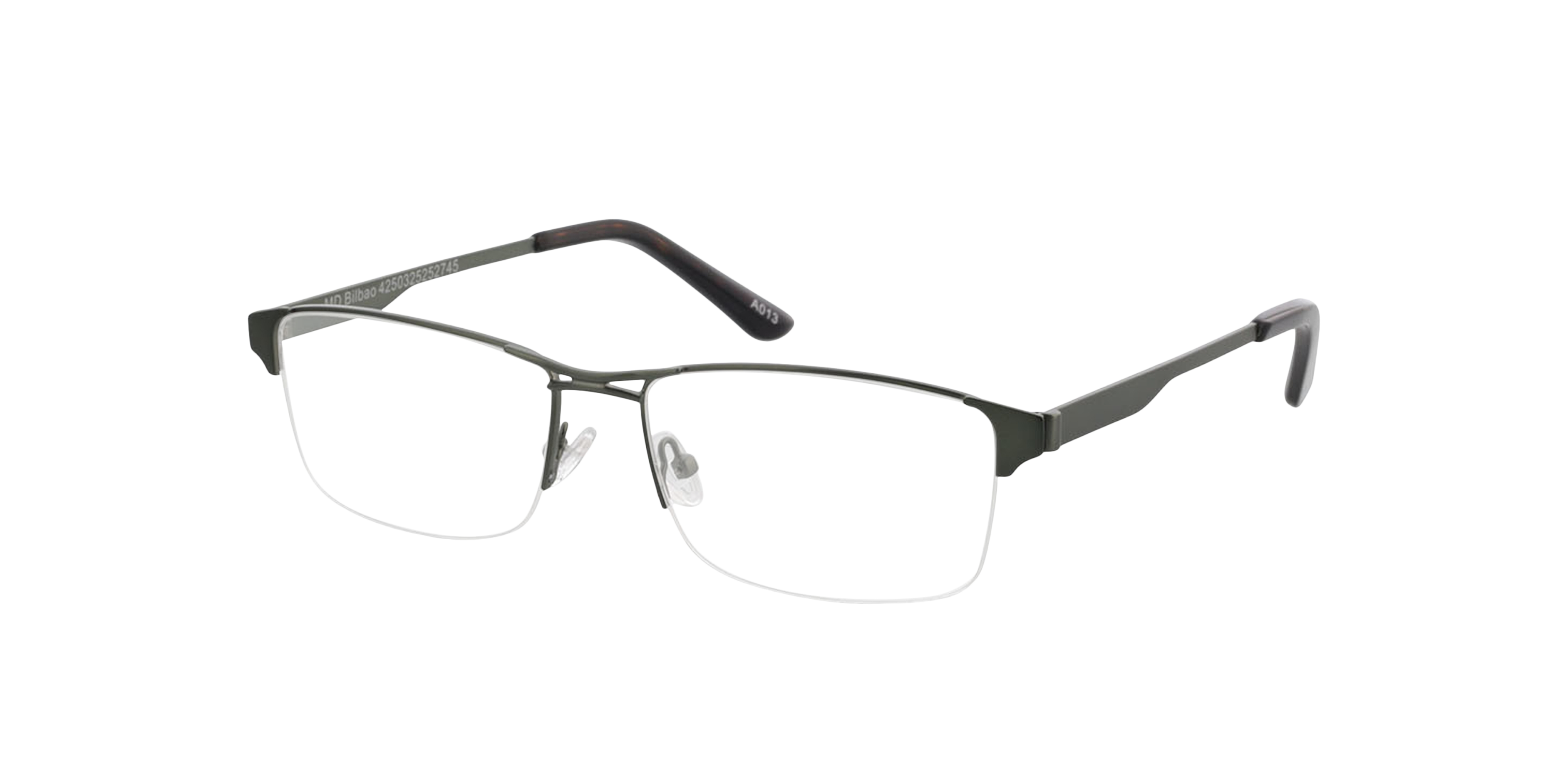 Bilbao Green  &  Bilayer Blue Havana MetallEyeglass Frames von B24, Dreiviertelansicht