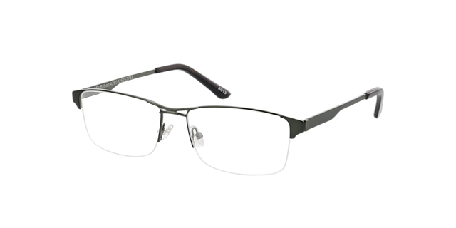 Bilbao Groen & tweelaags blauw Havana MetaalEyeglass Frames van B24, Hoekweergave