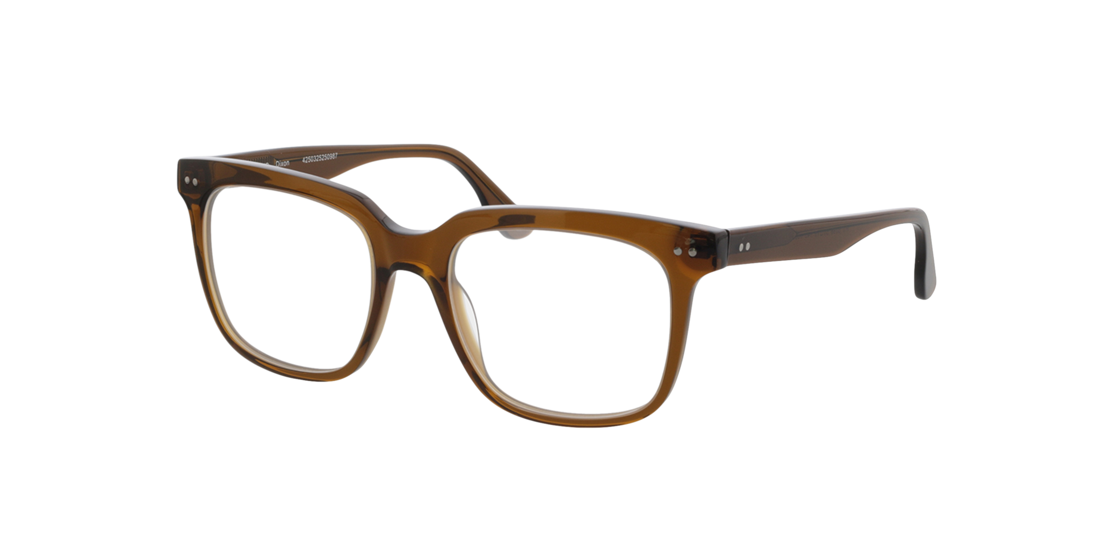 Dixon Kristal Bruin AcetaatEyeglass Frames van B24, Hoekweergave