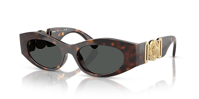 VE4480U Havana KunststofSunglass Frames van B24, Hoekweergave