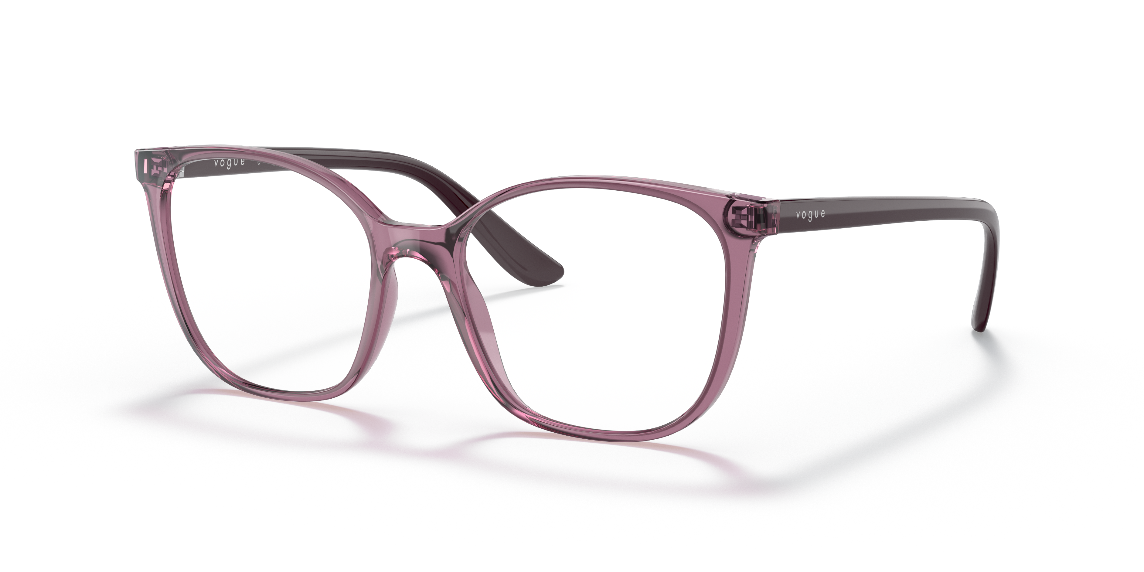 VO5356 Violett transparent KunststoffEyeglass Frames von B24, Dreiviertelansicht