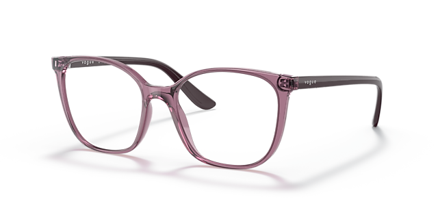 VO5356 Violett transparent KunststoffEyeglass Frames von B24, Dreiviertelansicht