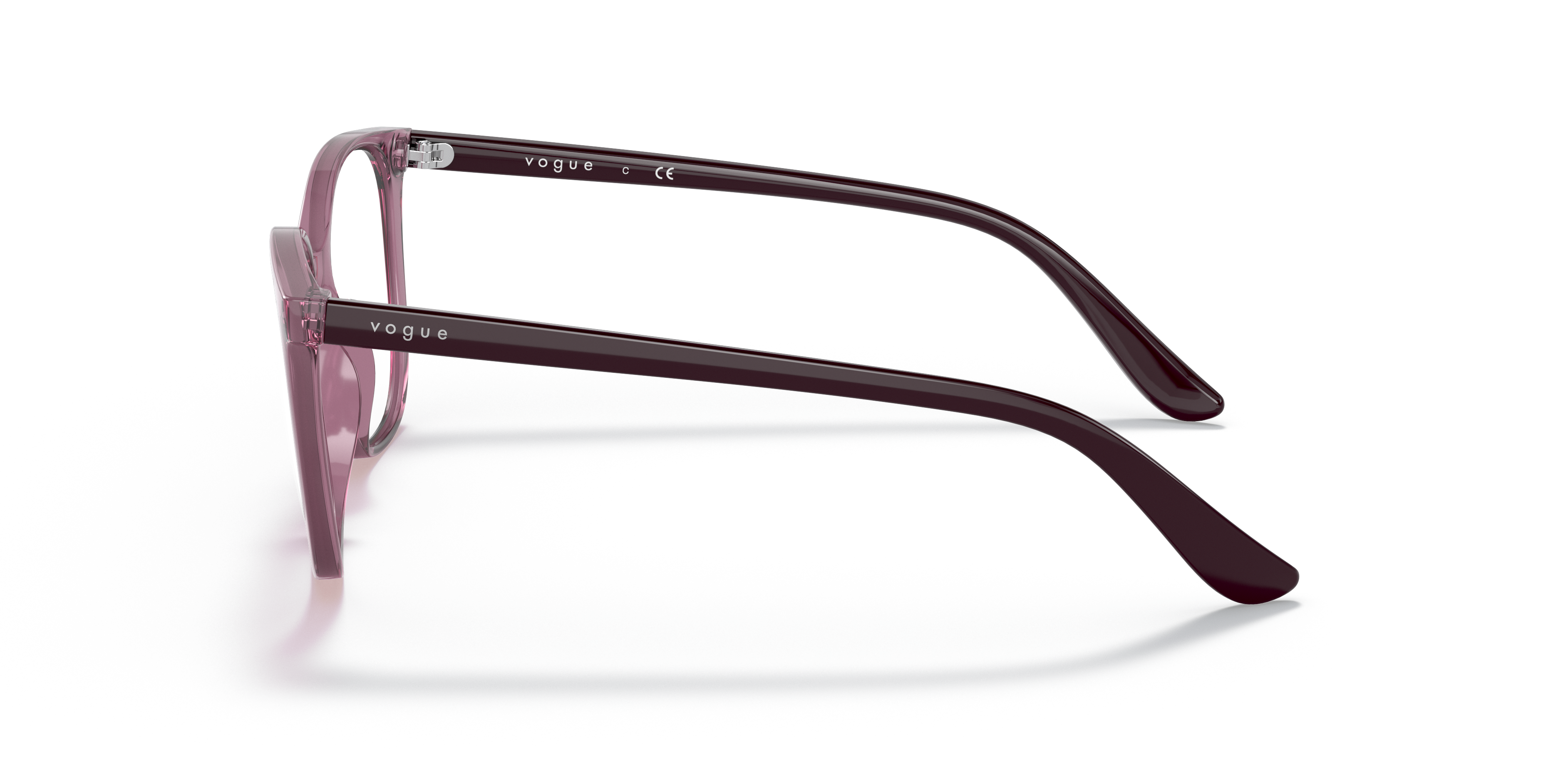 VO5356 Violett transparent KunststoffEyeglass Frames von B24, Seitenansicht