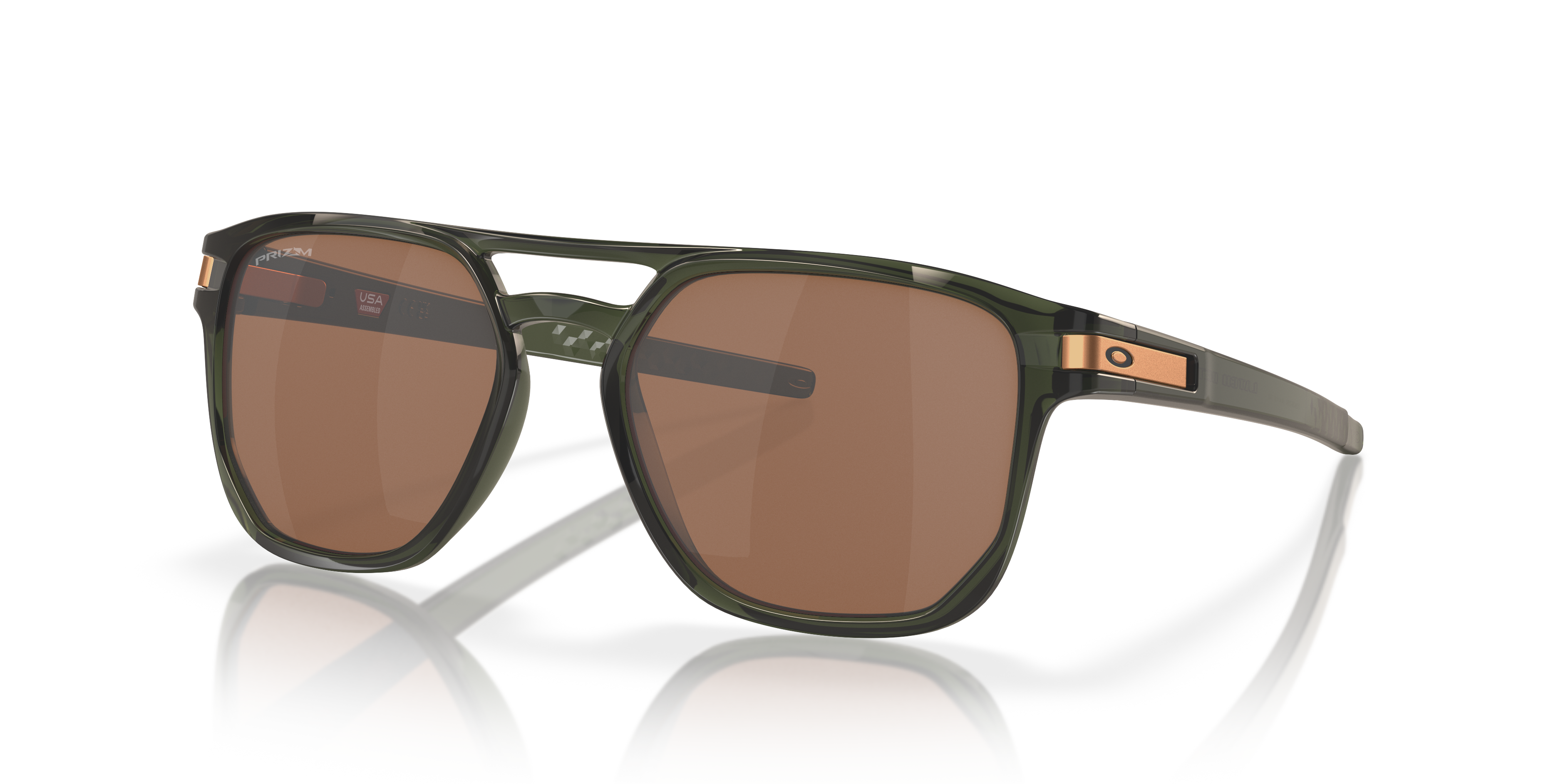 Latch™ Beta Olive Ink KunststoffSunglass Frames von B24, Dreiviertelansicht