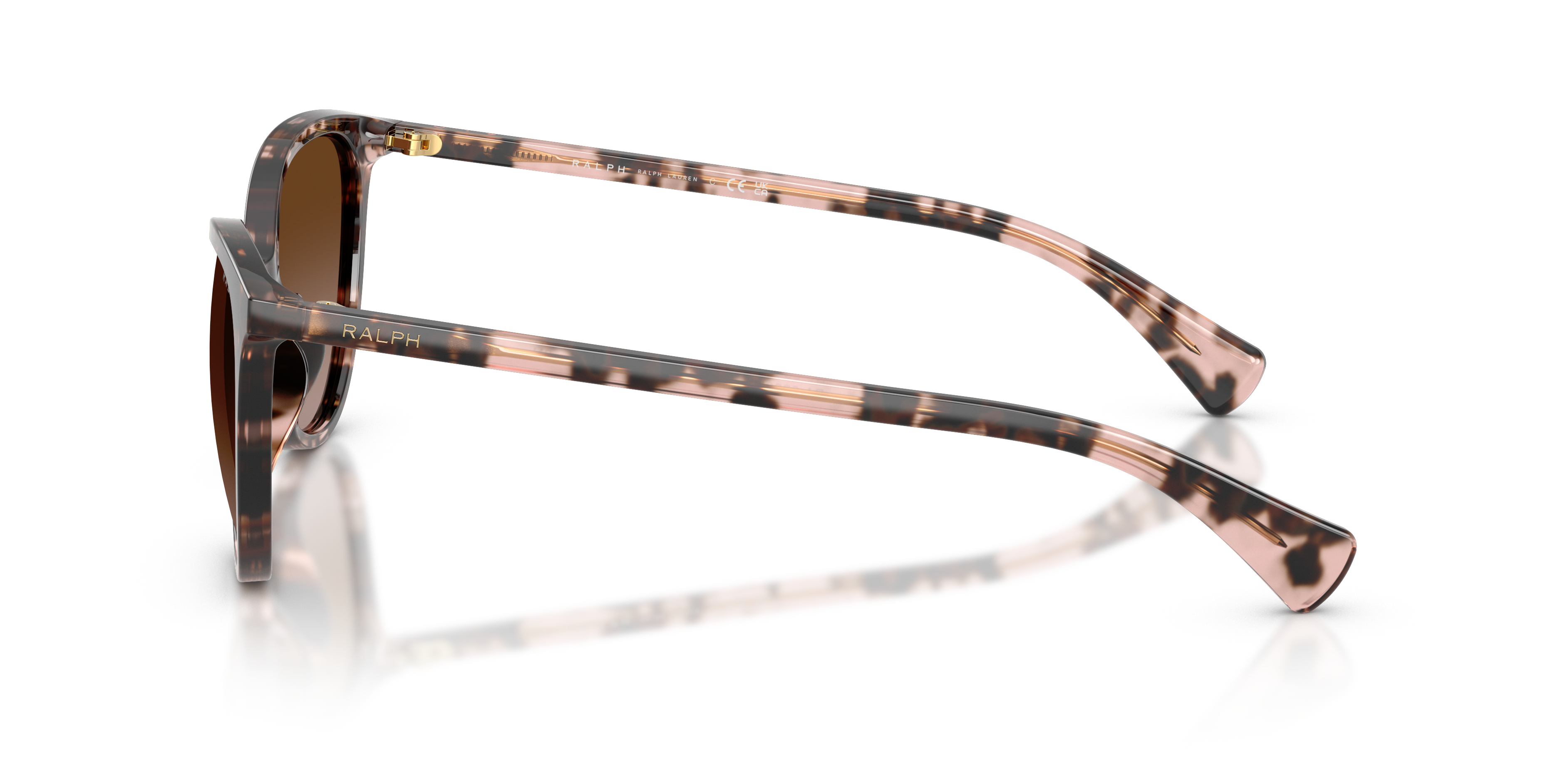 RA5339U Roze Havana AcetaatSunglass Frames van B24, Zijaanzicht