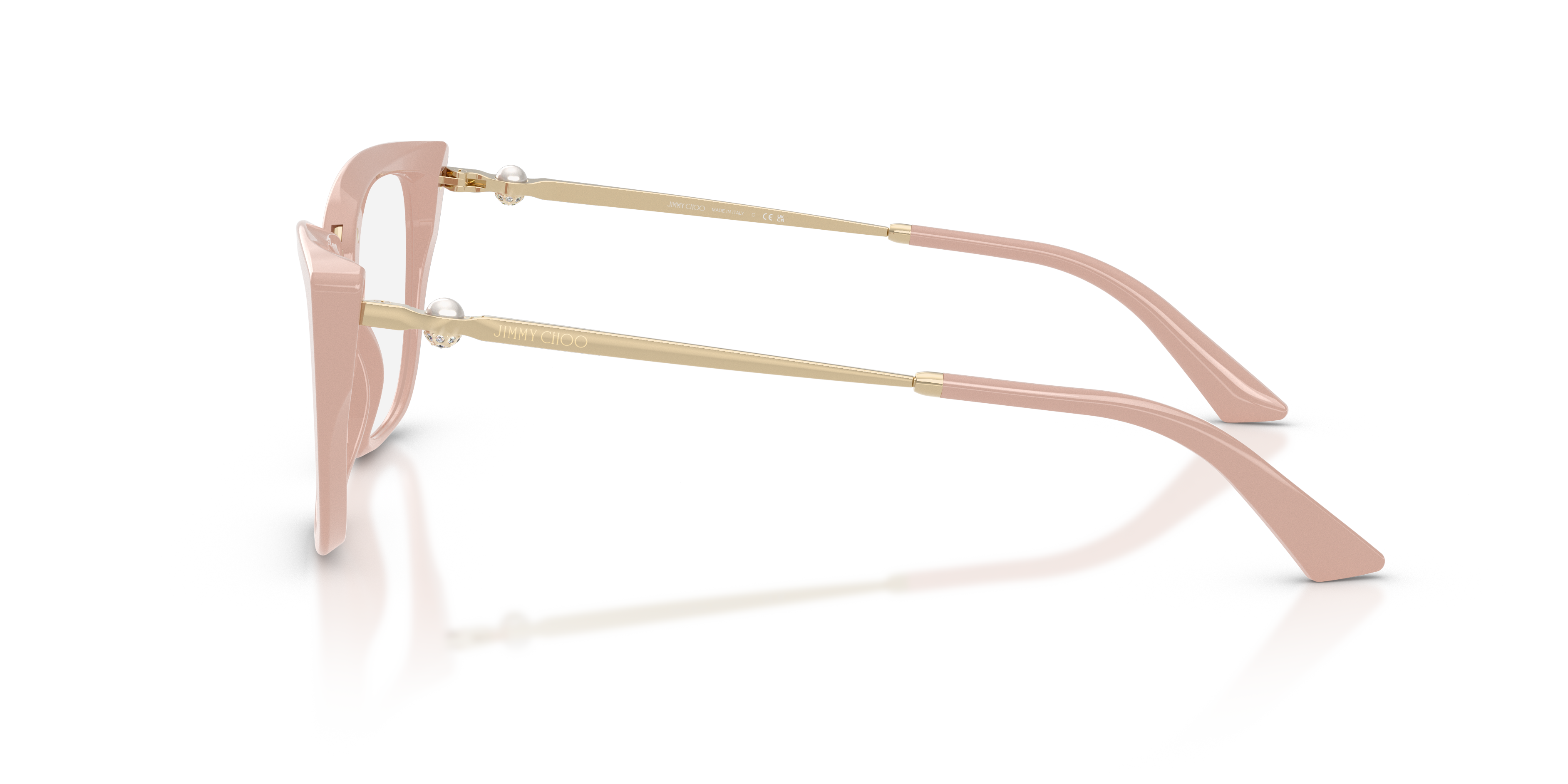 JC3034HB Rose AcetaatEyeglass Frames van B24, Zijaanzicht