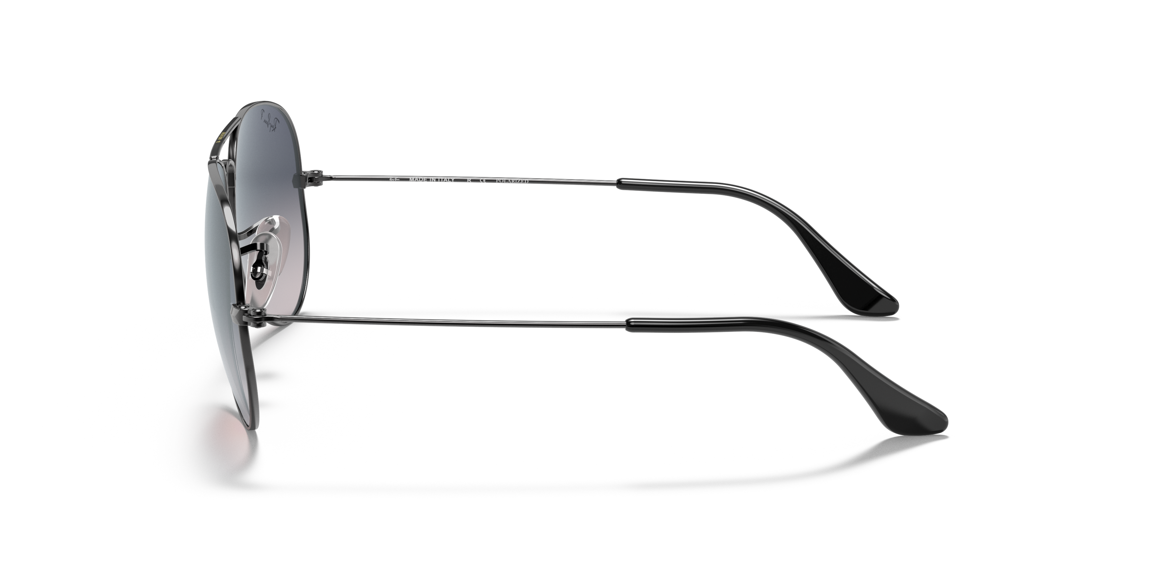 RB3025 Staalgrijs MetaalSunglass Frames van B24, Zijaanzicht