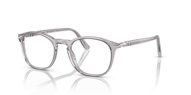 PO3007V Transparant grijs AcetaatEyeglass Frames van B24, Hoekweergave