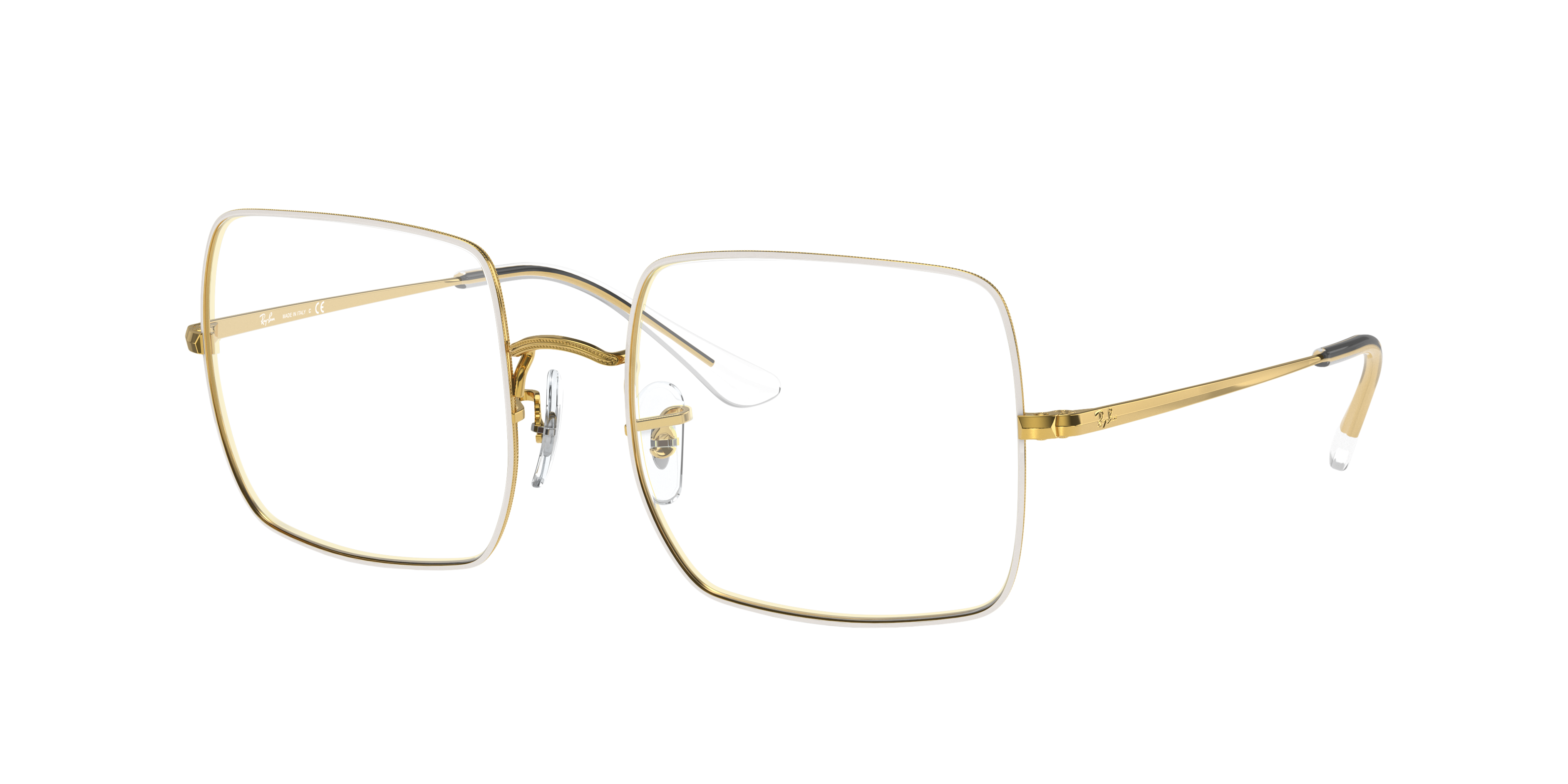 RB1971V Wit MetaalEyeglass Frames van B24, Hoekweergave