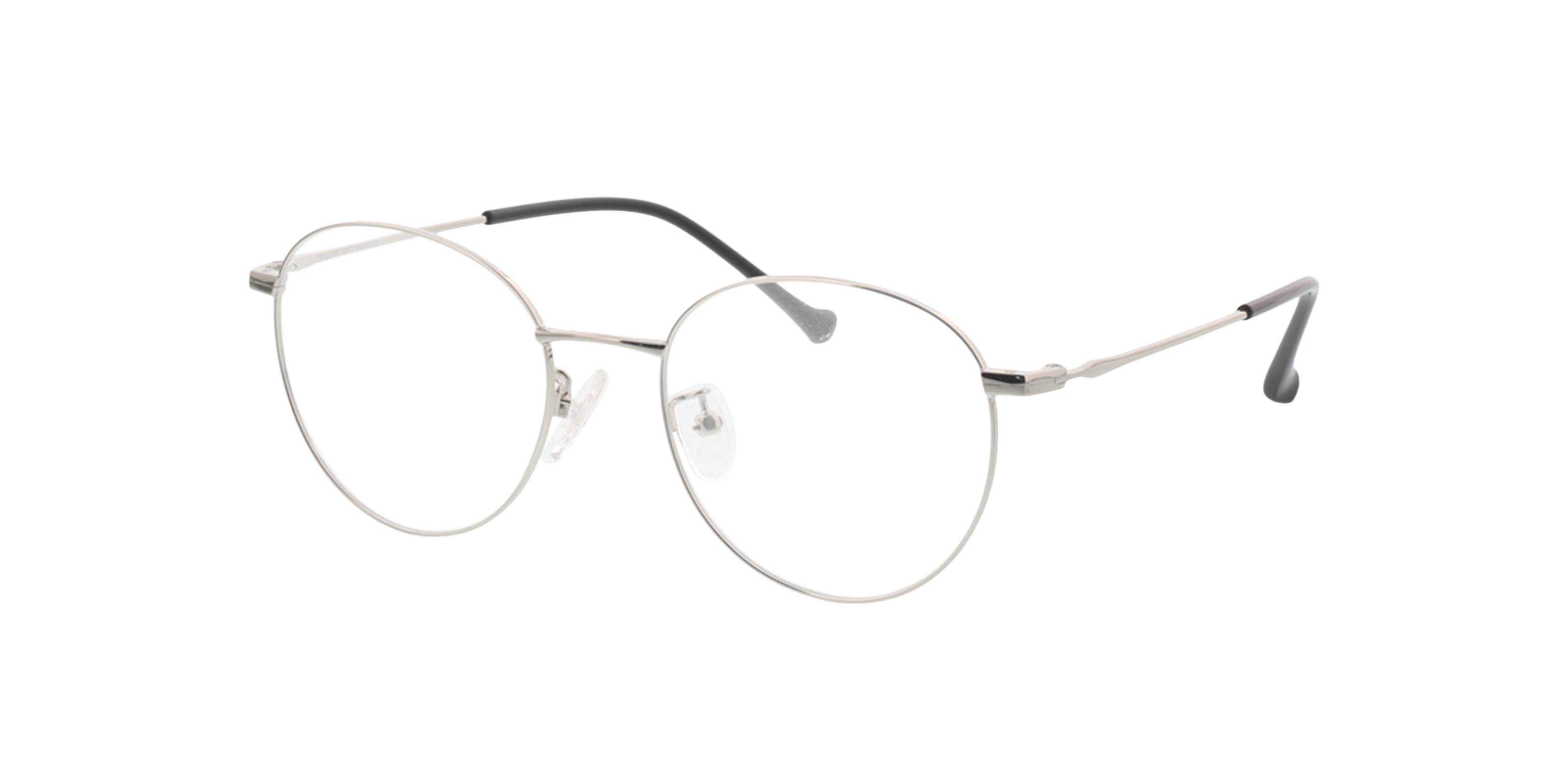 Charlottenburg Zilver MetaalEyeglass Frames van B24, Hoekweergave