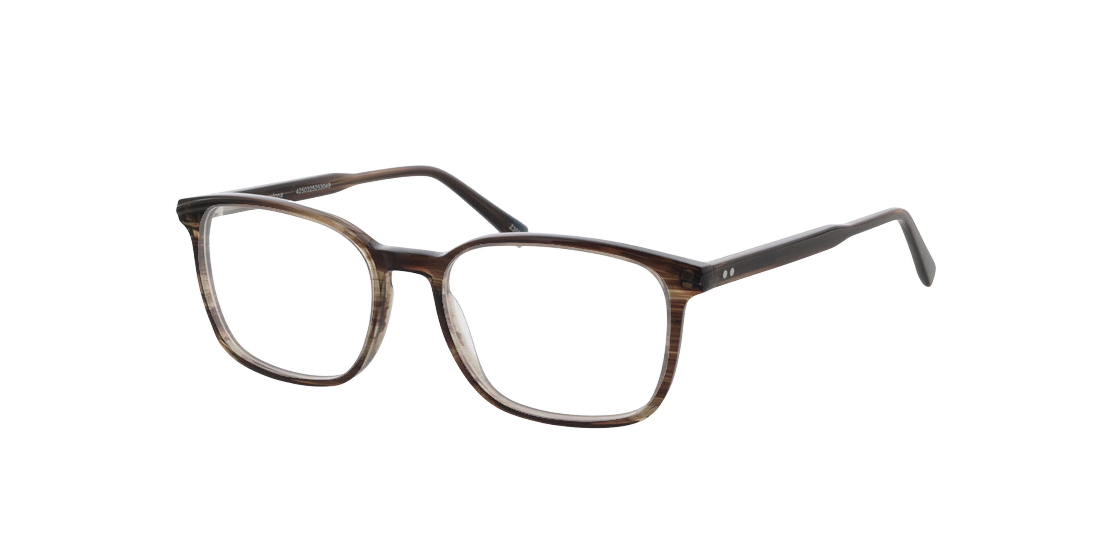 Barcelona Crystal Brown Horn AcetatEyeglass Frames von B24, Dreiviertelansicht