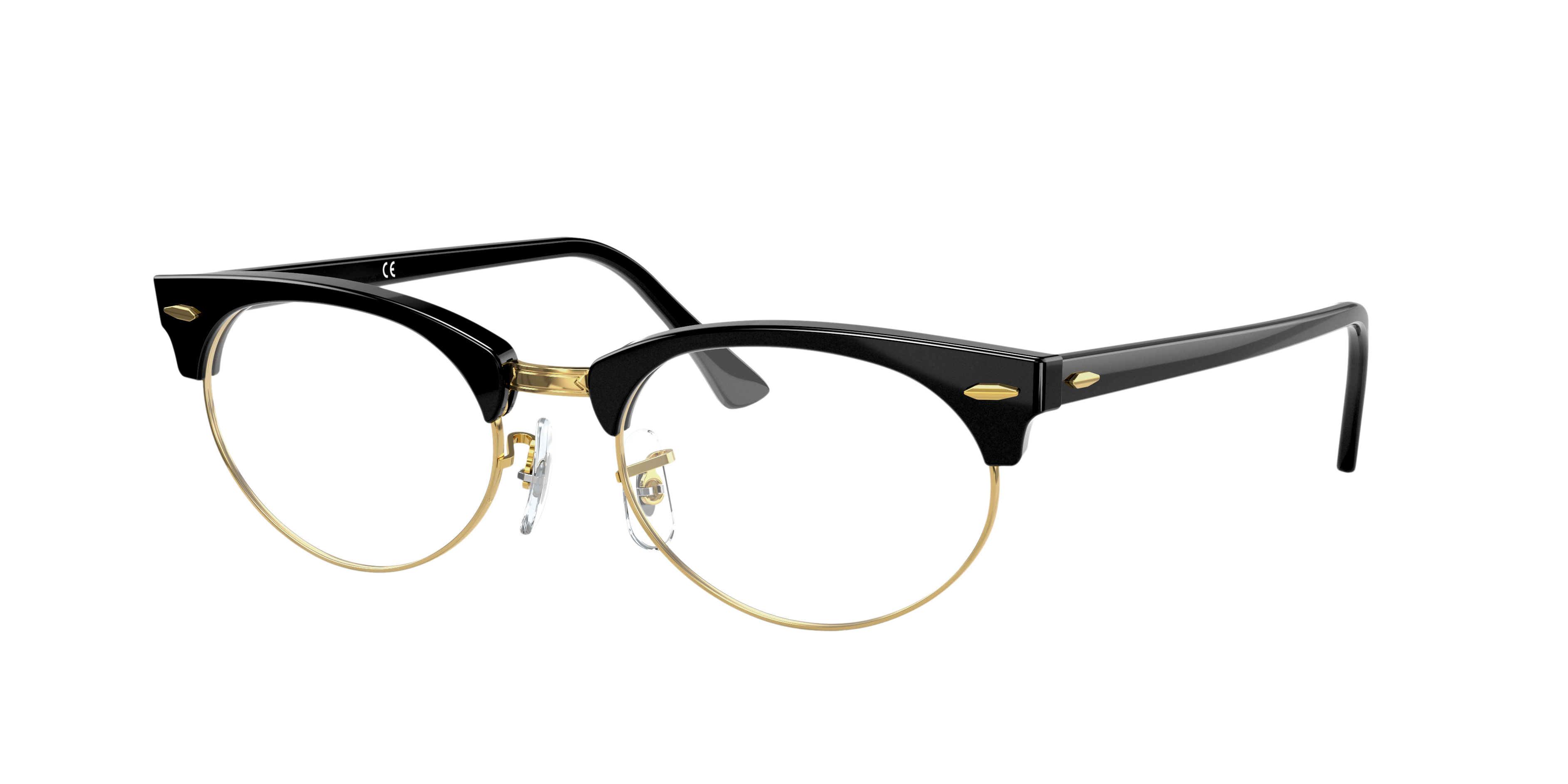 RB3946V Zwart AcetaatEyeglass Frames van B24, Hoekweergave