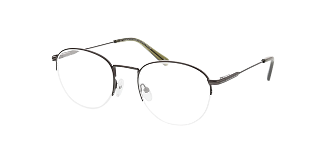 Belfast Mat donker gunmetal MetaalEyeglass Frames van B24, Hoekweergave