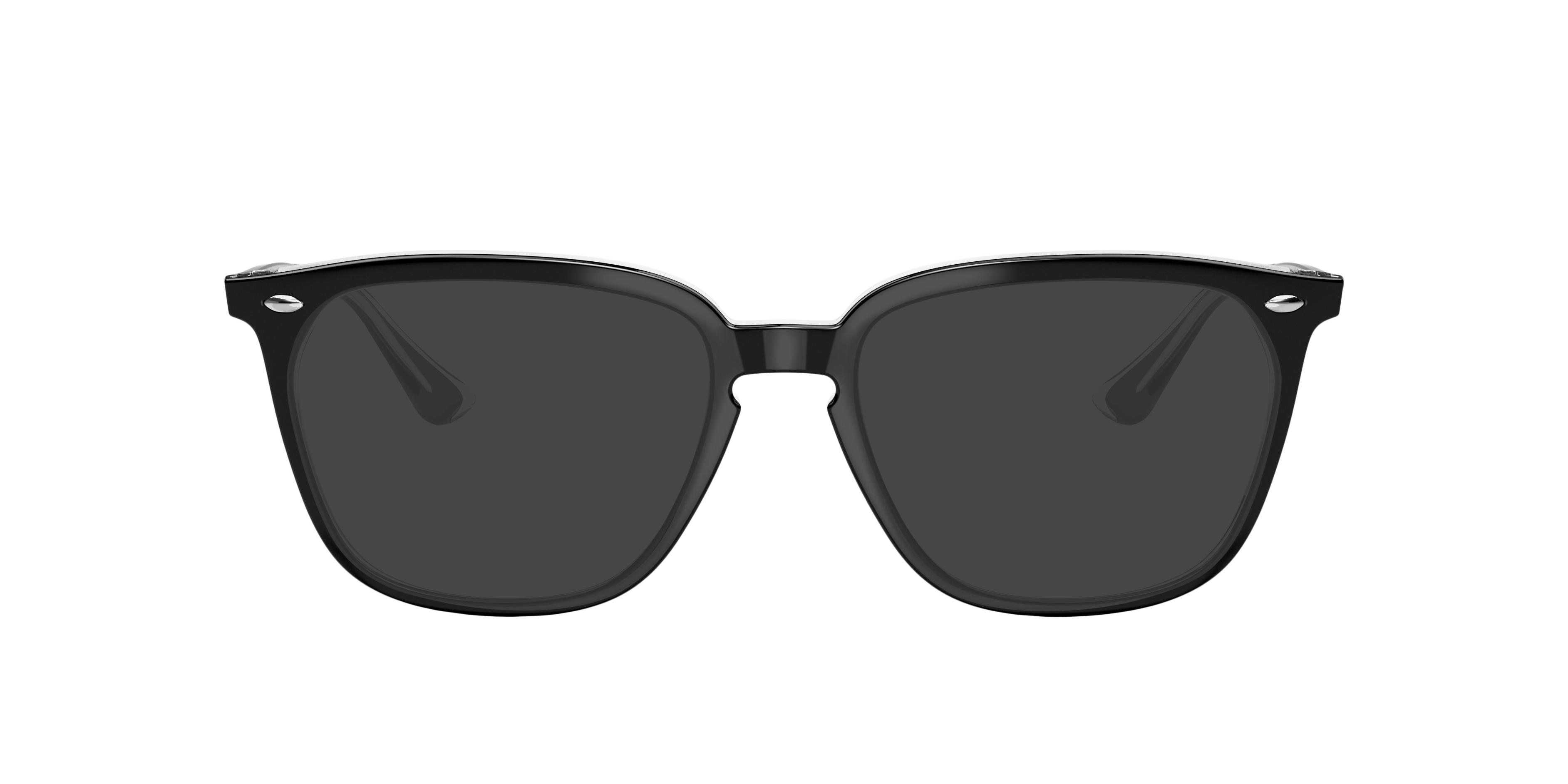 RB4362V Zwart op transparant AcetaatEyeglass Frames van B24, met getinte lenzen