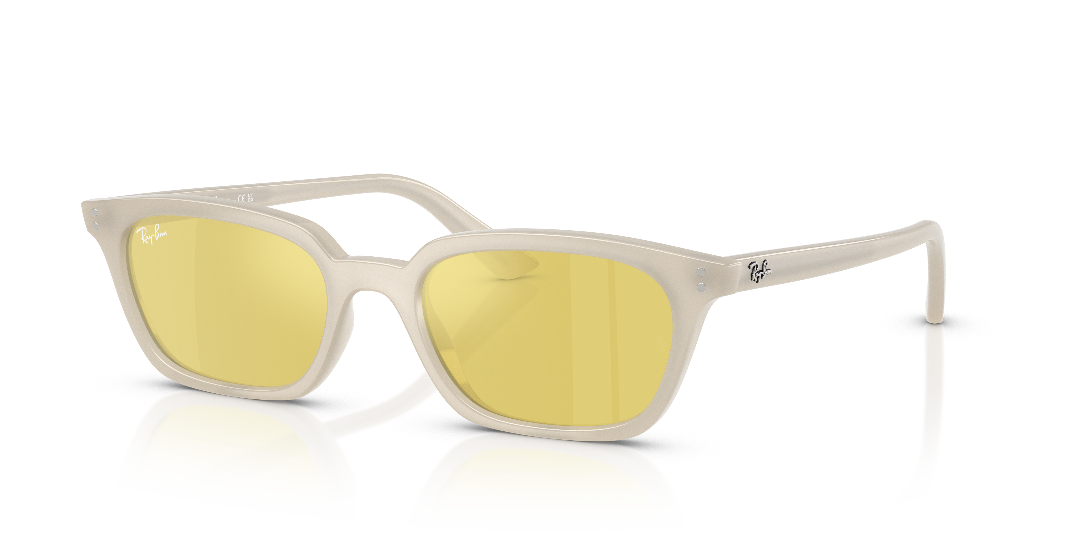 RB4456 Cloudy Warm White KunststofSunglass Frames van B24, Hoekweergave