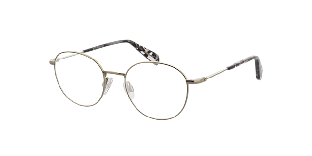 Princeton Silver  &  Black Crystal Pattern MetallEyeglass Frames von B24, Dreiviertelansicht