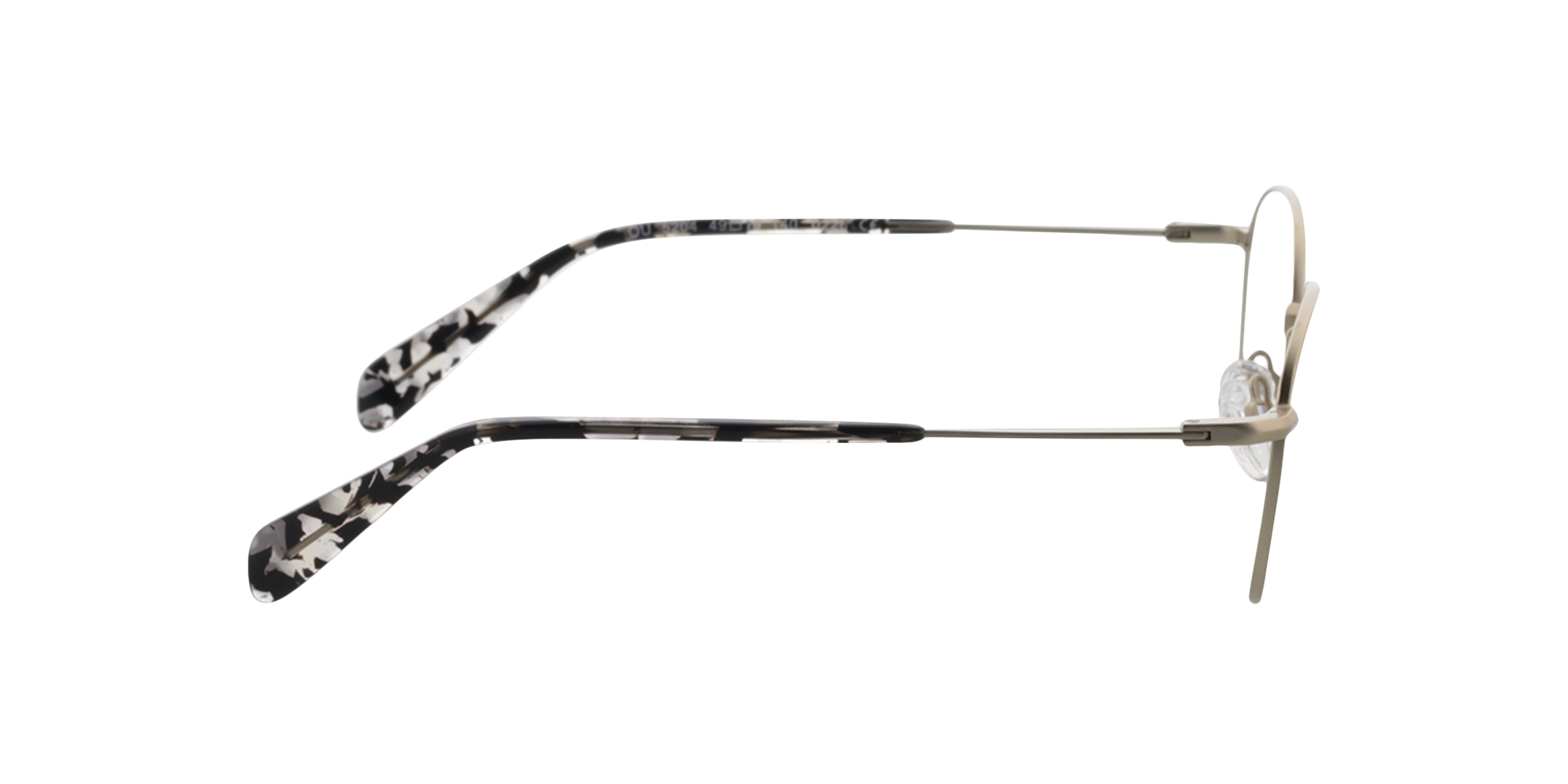 Princeton Zilver  &  zwart kristal patroon MetaalEyeglass Frames van B24, Zijaanzicht