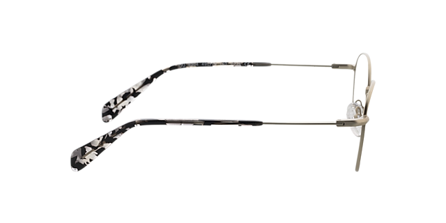 Princeton Silver  &  Black Crystal Pattern MetallEyeglass Frames von B24, Seitenansicht