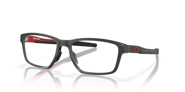 Metalink Grau Rauch satiniert KunststoffEyeglass Frames von B24, Dreiviertelansicht