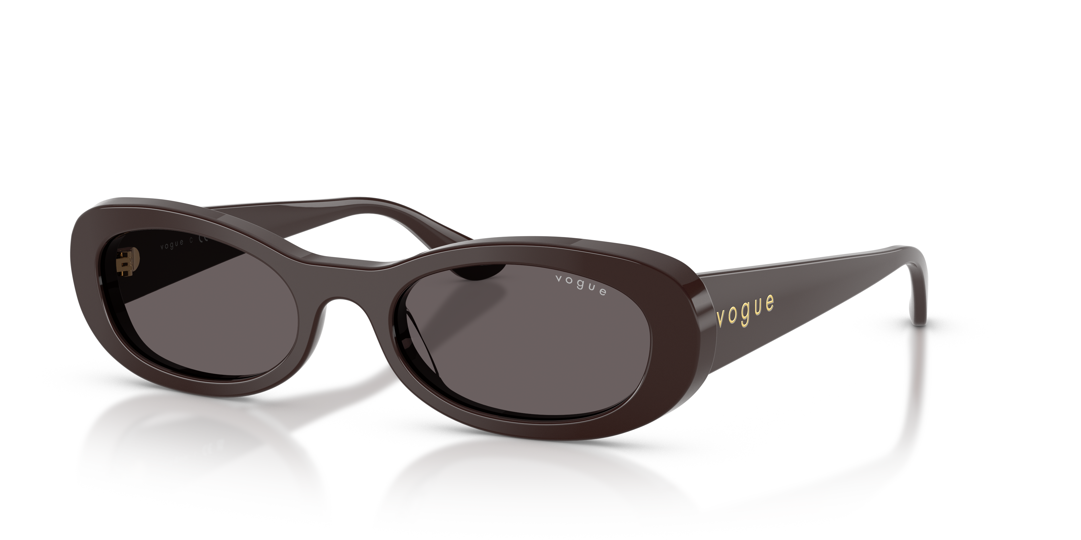 VO5582S Full Brown AcetatSunglass Frames von B24, Dreiviertelansicht