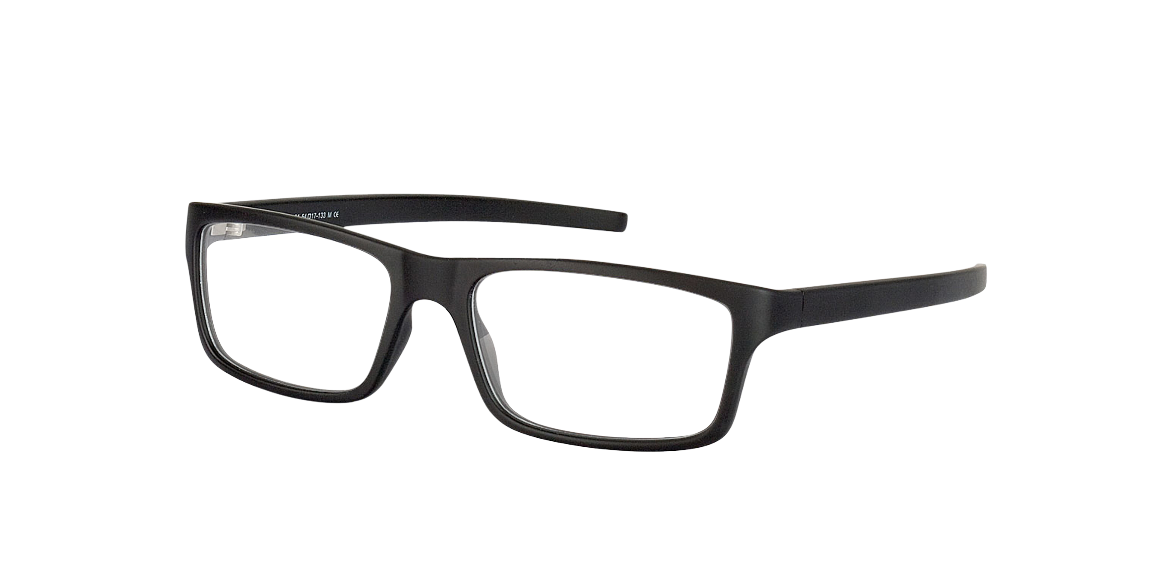 Nador Schwarz KunststoffEyeglass Frames von B24, Dreiviertelansicht