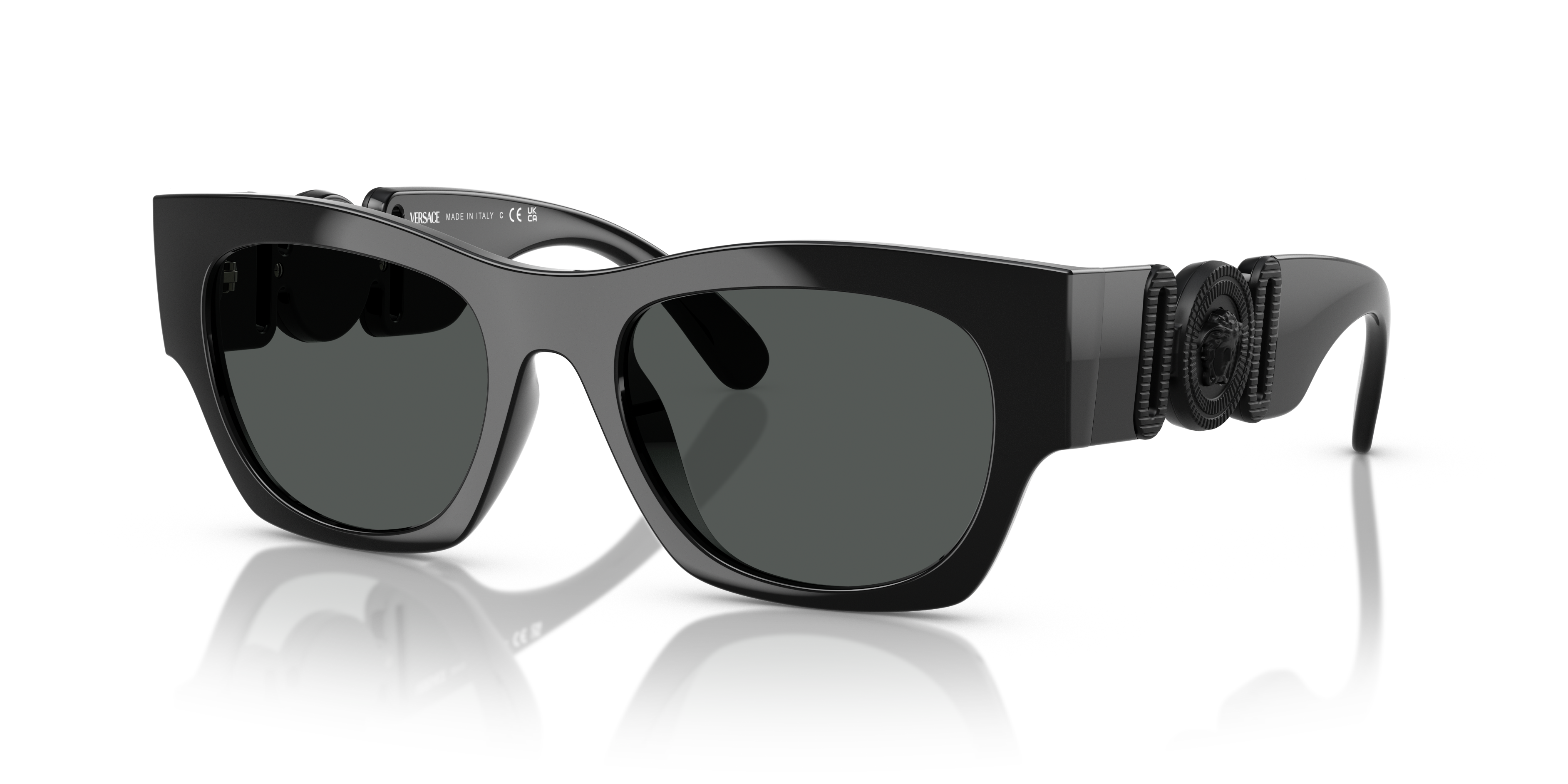 VE4479U Zwart KunststofSunglass Frames van B24, Hoekweergave