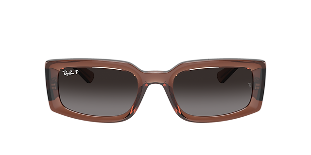 RB4395 Braun transparent KunststoffSunglass Frames von B24, mit getönten Gläsern