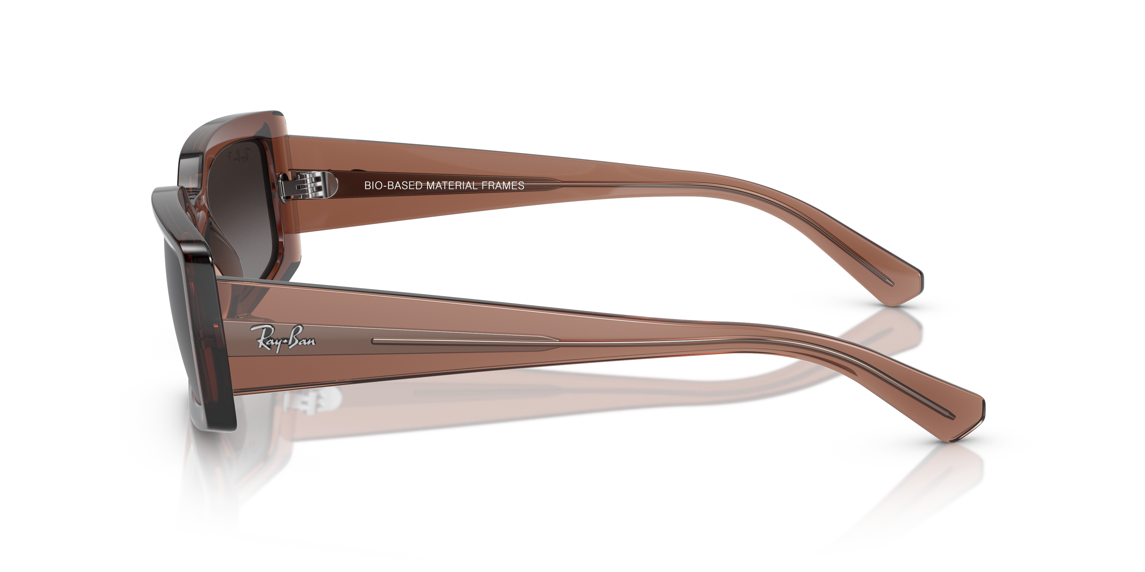 RB4395 Braun transparent KunststoffSunglass Frames von B24, Seitenansicht