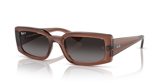 RB4395 Braun transparent KunststoffSunglass Frames von B24, Dreiviertelansicht