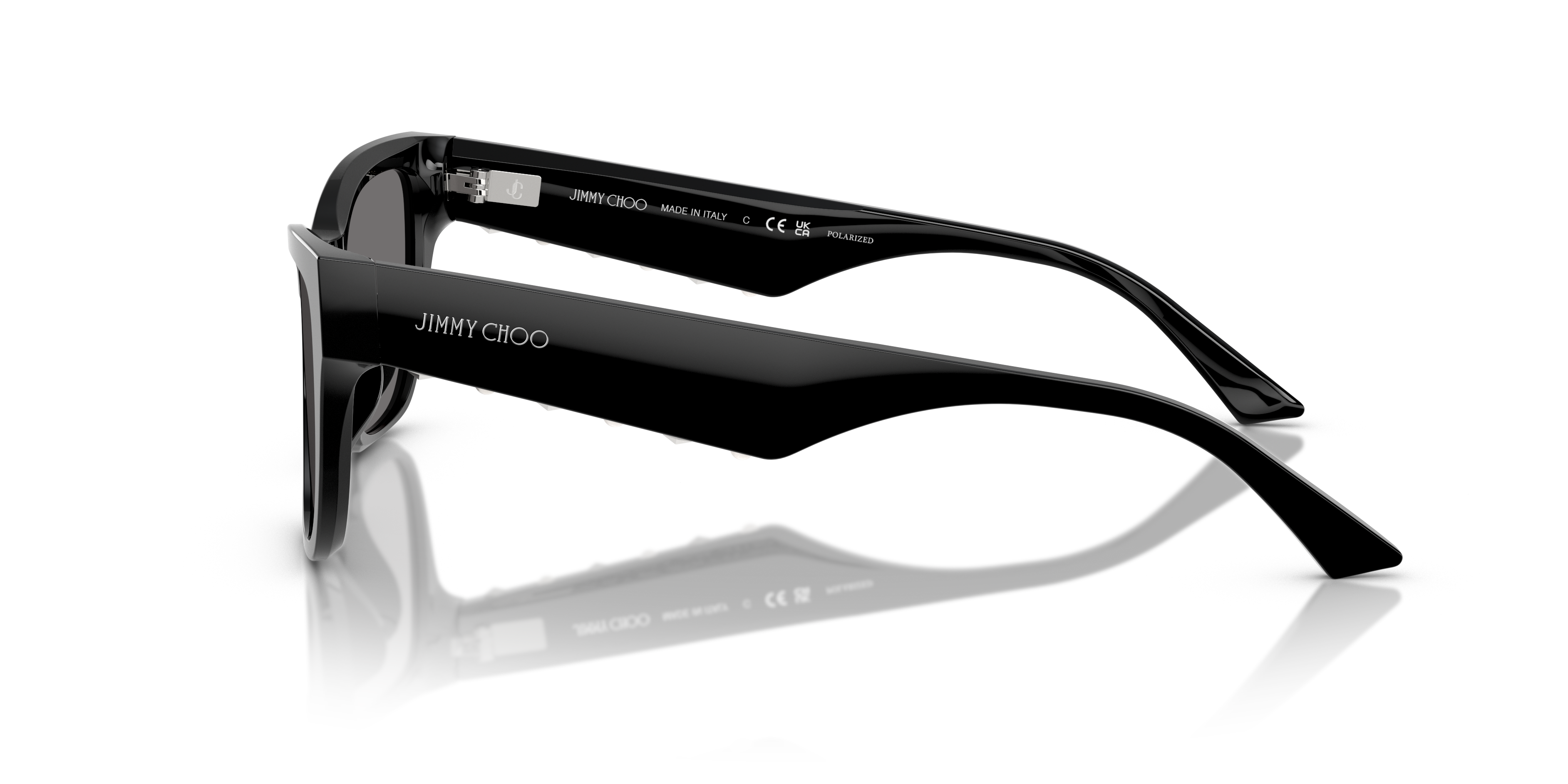 JC5024HU Zwart AcetaatSunglass Frames van B24, Zijaanzicht