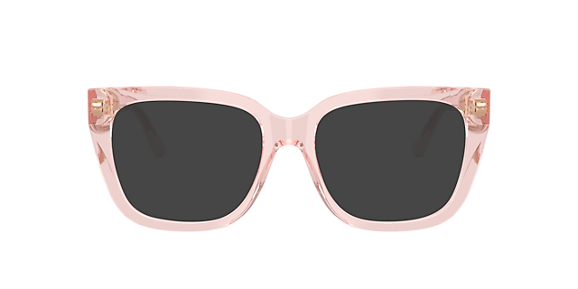JC3019B Transparant Roze AcetaatEyeglass Frames van B24, met getinte lenzen