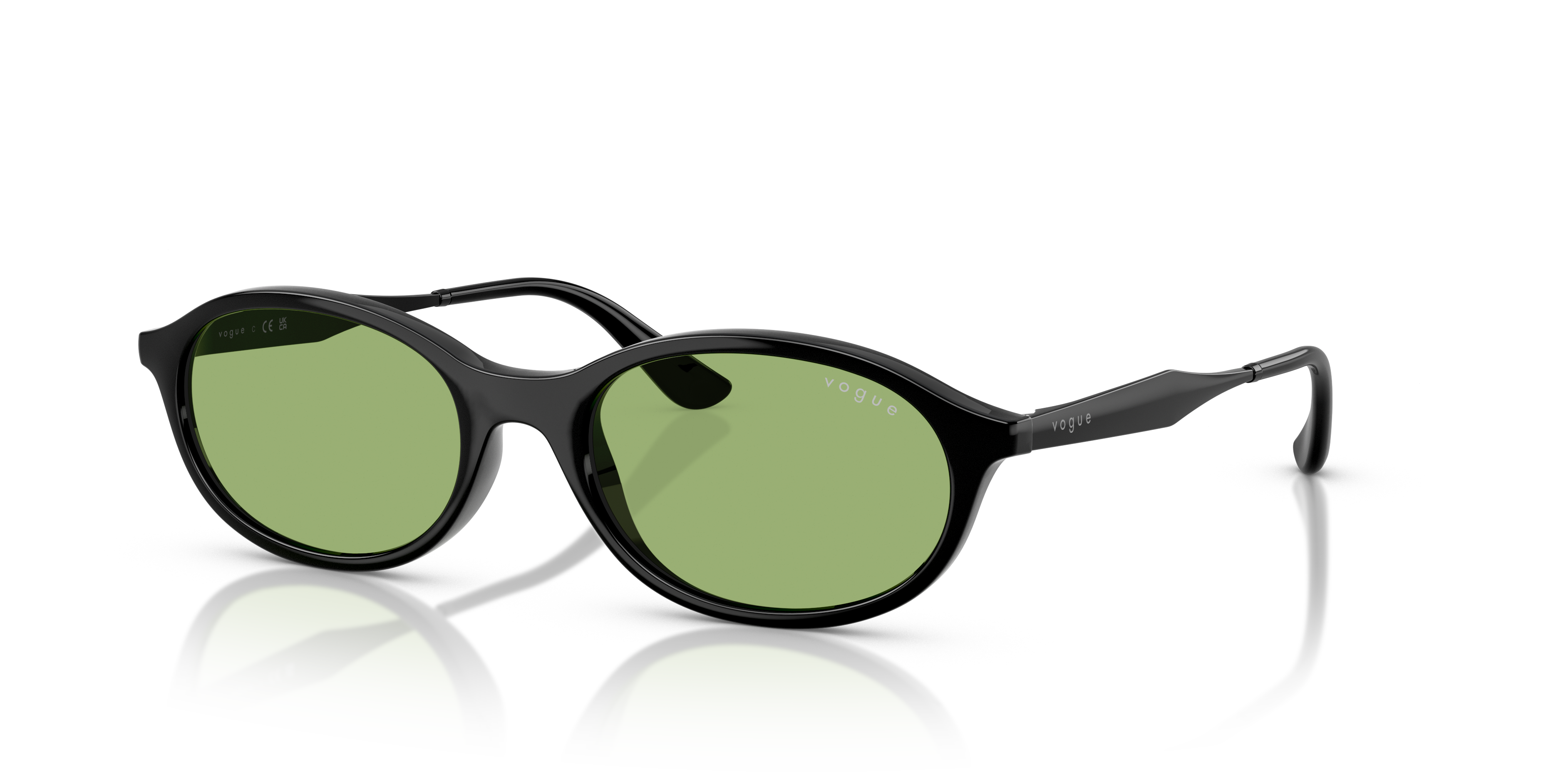 VO5625S Schwarz KunststoffSunglass Frames von B24, Dreiviertelansicht