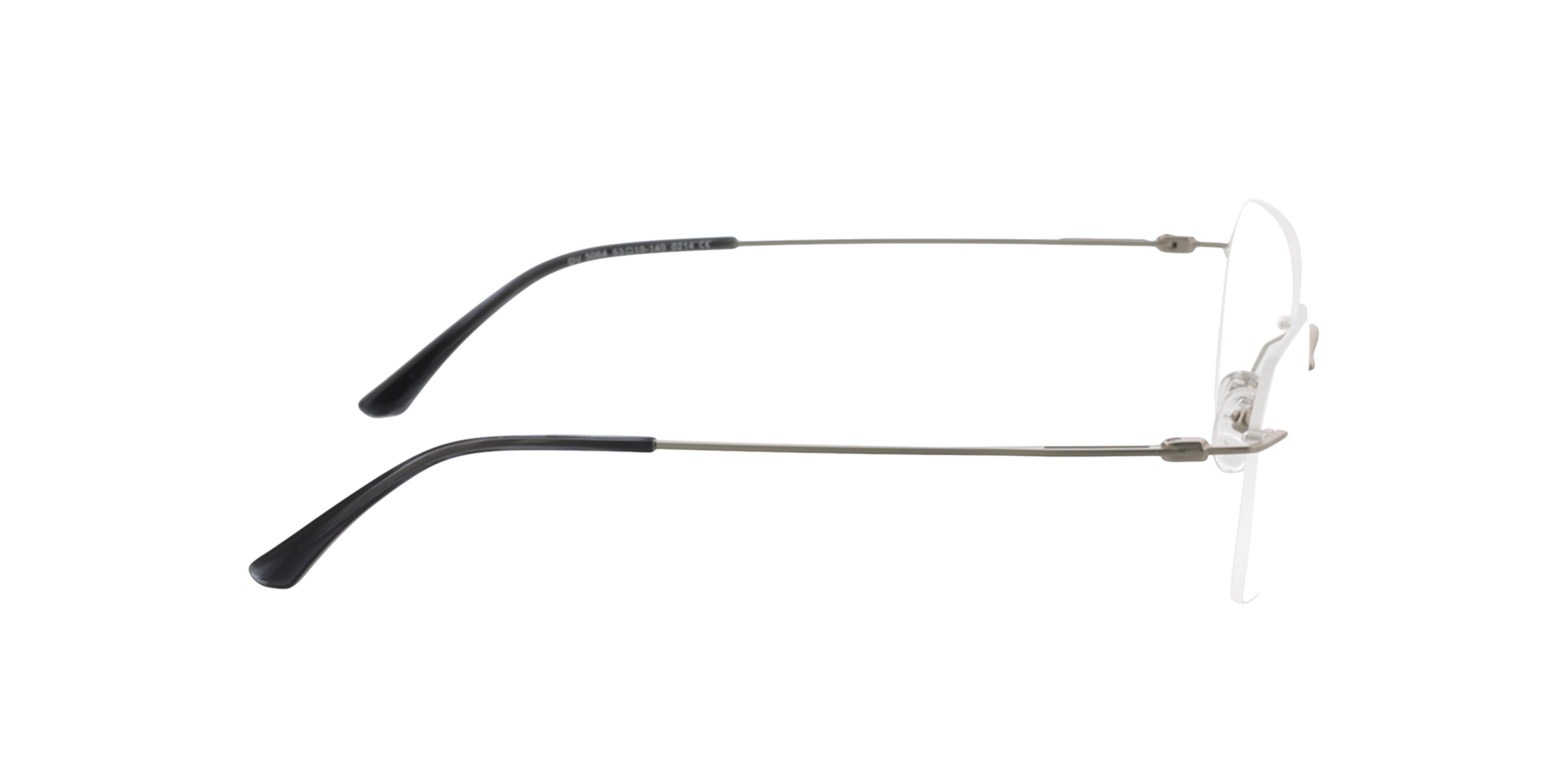 Wayne Matzilver  &  grijs hoorn MetaalEyeglass Frames van B24, Zijaanzicht