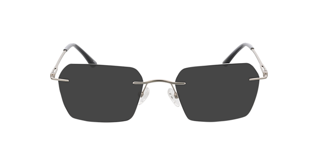 Wayne Matzilver & grijs hoorn MetaalEyeglass Frames van B24, met getinte lenzen