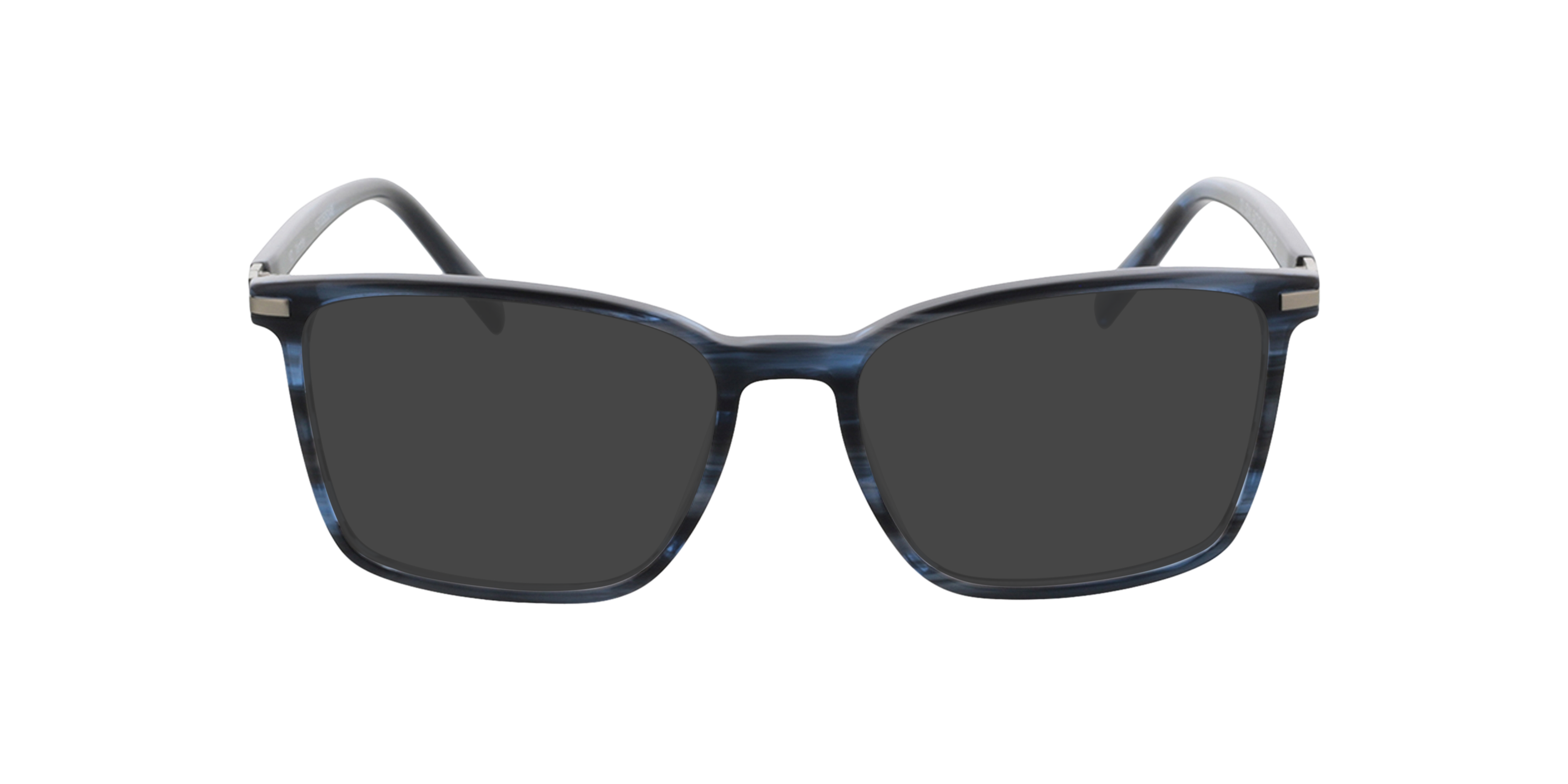 Wembley Blauw hoorn  &  matzilver AcetaatEyeglass Frames van B24, met getinte lenzen