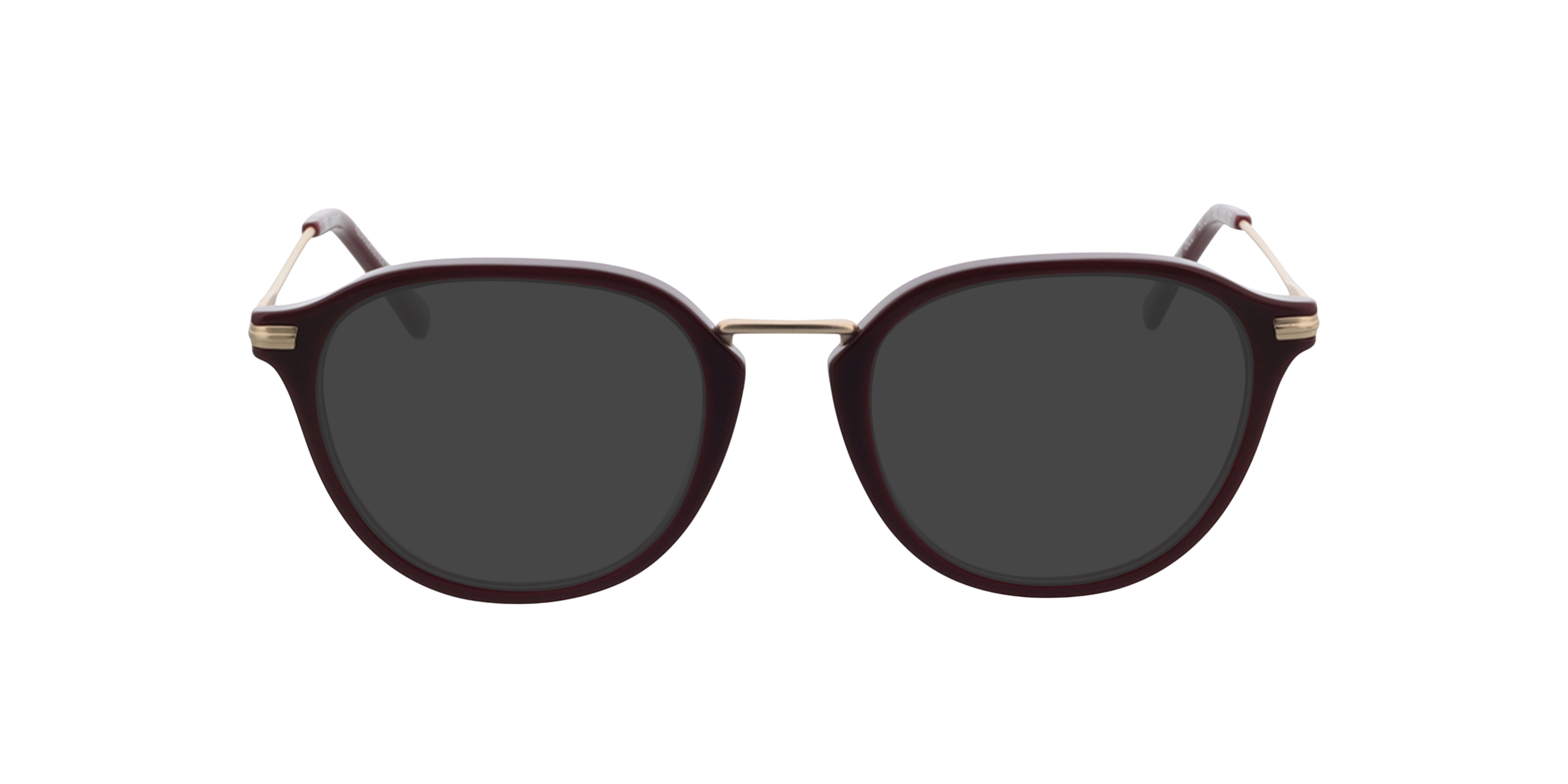 Anaheim Bordeauxrood  &  satijn goud AcetaatSunglass Frames van B24, met getinte lenzen